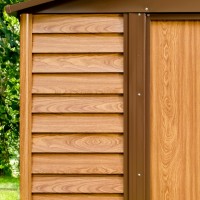 Verdelook Casetta Box da Giardino Chalet in Lamiera 6,6 m2 con tetto a due falde e porta a due ante scorrevoli verde