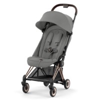 Cybex Passeggino Leggero Coya Telaio Rosegold, Modulabile con Chiusura Compatta - max 22kg - Mirage Grey
