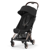 Cybex Passeggino Leggero Coya Telaio Rosegold, Modulabile con Chiusura Compatta - max 22kg - Sepia Black