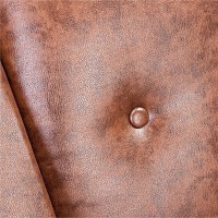 Bizzotto Poltrona Magnum in Metallo ed Ecopelle Arancione Scuro