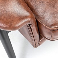 Bizzotto Poltrona Magnum in Metallo ed Ecopelle Arancione Scuro