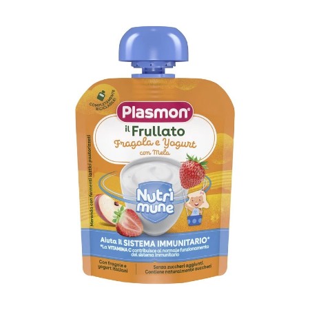 Plasmon Nutrimene Frullato Fragola e Yogurt con Mela - 85gr