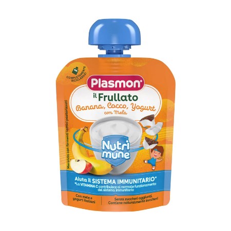 Plasmon Nutrimune Frullato Banana, Cocco e Yogurt con Mela - 85gr