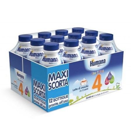 Humana 4 Latte Crescita Liquido ProBalance - Pacco Scorta 12x470ml