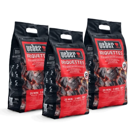 3 Confezioni di Briccheti Weber 4kg