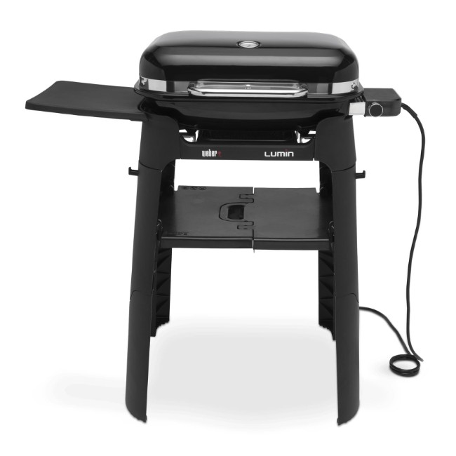 barbecue elettrico weber lumin con stand a corrente 65x53xh65 cm con griglia in ghisa smaltata temperatura massima 315°