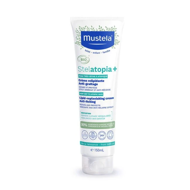 Mustela Crema Rilipidante Stelatopia per Pelli Secche e Atopiche, 150ml
