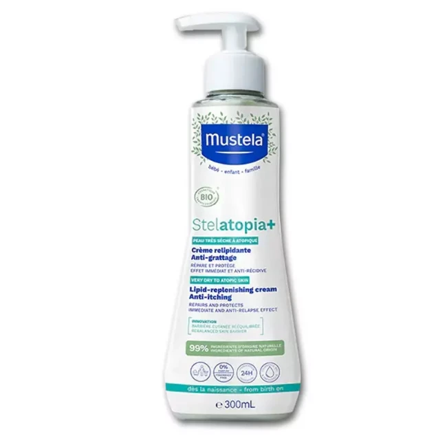 Mustela Crema Rilipidante Stelatopia per Pelli Secche e Atopiche, 300ml