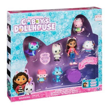 Spin Master Gabby's Dollhouse Set Deluxe con Gabby e Gattini, 7 Personaggi di Gabby