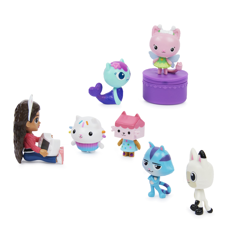 Paniate Spin Master Gabby's Dollhouse Set Deluxe con Gabby e Gattini, 7 Personaggi di Gabby