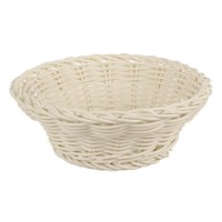 Bizzotto Cestino Cook To in Finto Vimini d20 cm Bianco