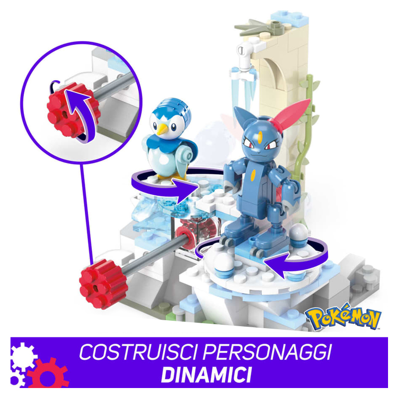 MEGA Pokémon Piplup e Sneasel Divertimento sulla Neve Set Adventure 171
