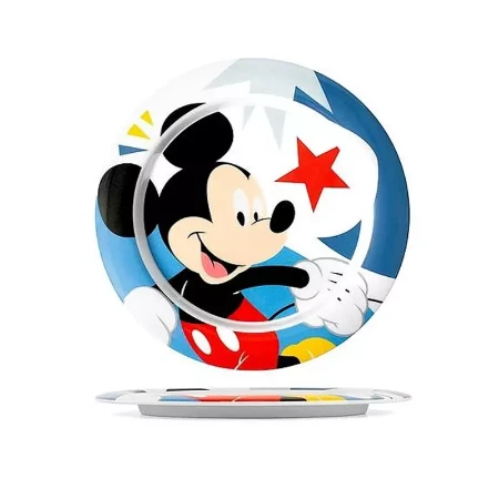Lulabi Piatto Fondo Disney per Bambino, diametro 22cm - Mickey Mouse
