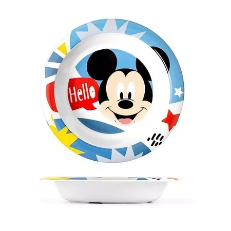 Lulabi Piatto Fondo Disney per Bambino, diametro 21cm - Mickey Mouse