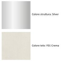 Fim Ombrellone Reflex in Alluminio 240x240 cm Silver Crema idrorepellente dettaglio colori