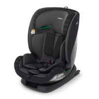 Foppapedretti Seggiolino Auto Pitstop i-Size con Isofix e Sistema di Areazione Air Flow, dai 15 mesi ai 12 anni - Black