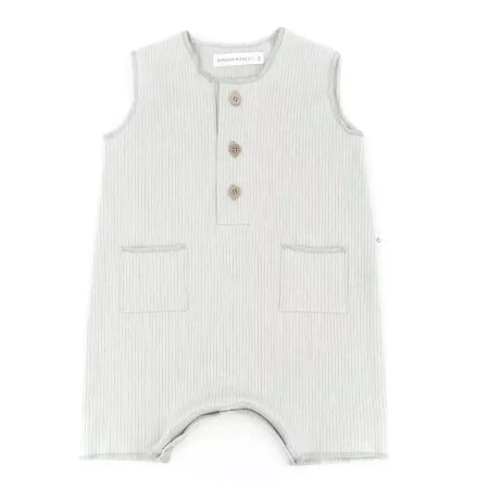 Bamboom Pagliaccetto Estivo Pure in Bambù per Neonato - 3 Mese, Blu