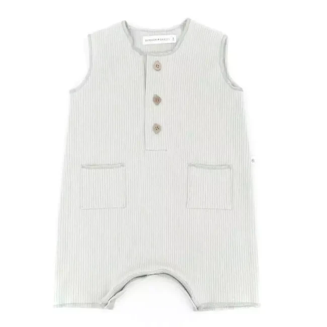 Bamboom Pagliaccetto Estivo Pure in Bambù per Neonato - 3 Mese, Blu