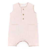 Bamboom Pagliaccetto Estivo Pure in Bambù per Neonato - 6 Mesi, Rosa
