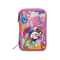SJ GANG STYLE JAM GANG Astuccio Scuola 3 Zip Plushy Rabbit, Rosa, Portapenne Triplo Scomparto Completo Di Penne, Matite, Colori, Accessori Zaino, Scuola Elementare, Bambina - Il Cartolaio Store - 7