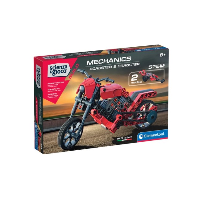 Clementoni Scienza e Gioco Build Mechanics Roadster And Dragster