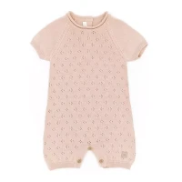 Bamboom Pagliaccetto Traforato Rosa Knitted Estivo - 1M, 3M, 6M - Rosa