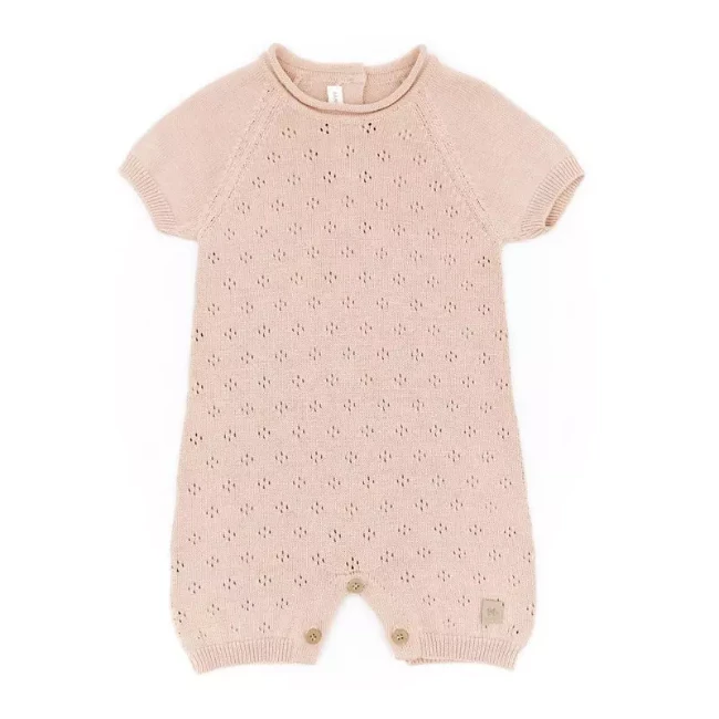 Bamboom Pagliaccetto Traforato Rosa Knitted Estivo - 1M, 3M, 6M - Rosa