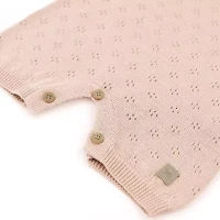 Bamboom Pagliaccetto Traforato Rosa Knitted Estivo - 1M, 3M, 6M - Rosa