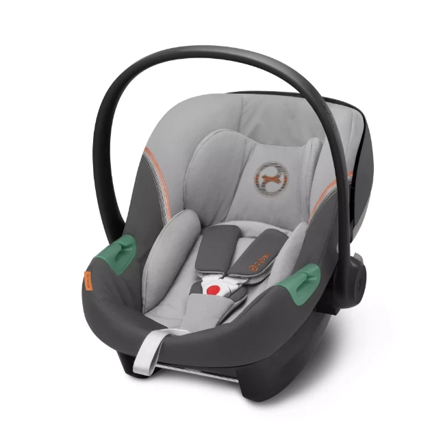 Cybex Gold Seggiolino Auto Aton S2 R129 i-Size,  dalla nascita ai 24 mesi - Lava Grey
