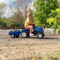 Falk Trattore Cavalcabile New Holland T6 con Rimorchio 
