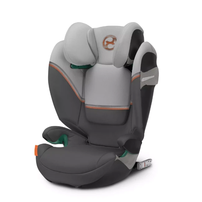 Cybex Gold Seggiolino Auto Solution S2 i-Size i-Fix, bambini dai 3 ai 12 anni - Lava Grey