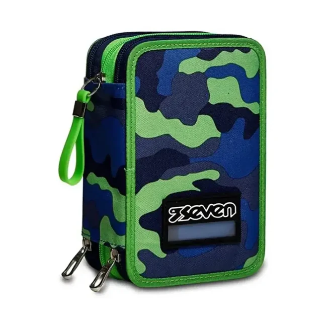 Astuccio Seven Crew 3 Scomparti Blu Con Matite E Penne - Kit Scuola Completo - Foto 9