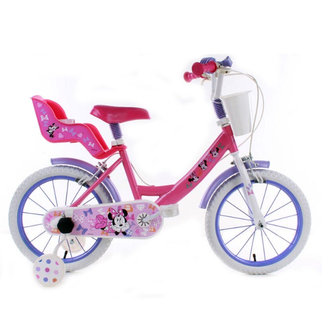 Bicicletta Minnie Bici Da Bambina 14 Pollici Paniate Bicicletta