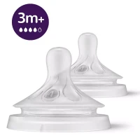 Philips Avent 2pz Tettarella Natural Response Flessibile con Fori Anticolica Taglia 4 3m+