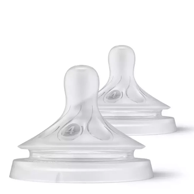Philips Avent 2pz Tettarella Natural Response Flessibile con Fori Anticolica Taglia 4 3m+