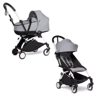 Babyzen Passeggino con Telaio White Yoyo2 e Navicella Bassinet - Stone
