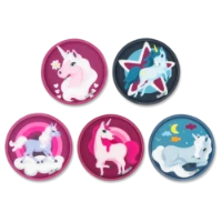 Ergobag Set di Kletties per Zaino Prime Unicorns