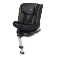 Foppapedretti Seggiolino Auto i-Turn i-Size Isofix con Base Girevole e Piede di Supporto - Black