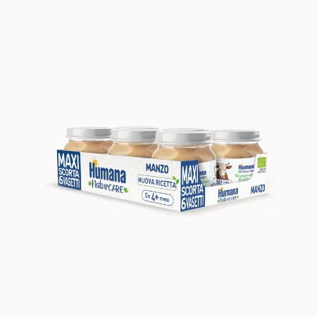 Humana Omogeneizzato di Manzo Biologico 6 x 80g