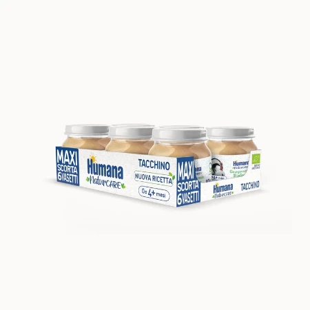 Humana Omogeneizzato di Tacchino Biologico 6 x 80g