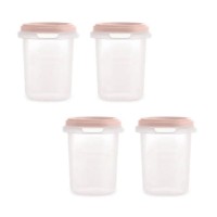 Miniland Set 4 Hermisized Contenitori Ermetici Pappe e Liquidi, 250ml - Candy