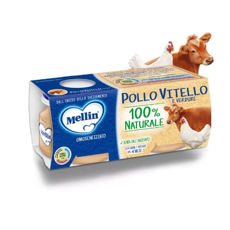 Mellin Omogeneizzato Pollo e Vitello con Verdure 2x80gr