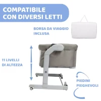 Chicco Culla Co-Sleeping Next2Me Magic Evo con Base Inclinabile e Pannello Estraibile