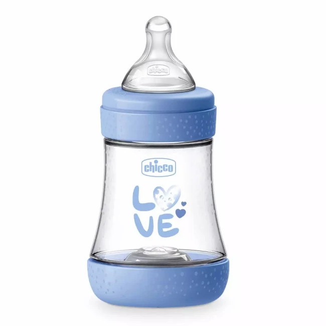 Chicco Biberon Perfect 5 con Valvola Anticolica 150ml - Azzurro