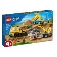 LEGO City Camion da Cantiere e Gru con Palla da Demolizione 60391