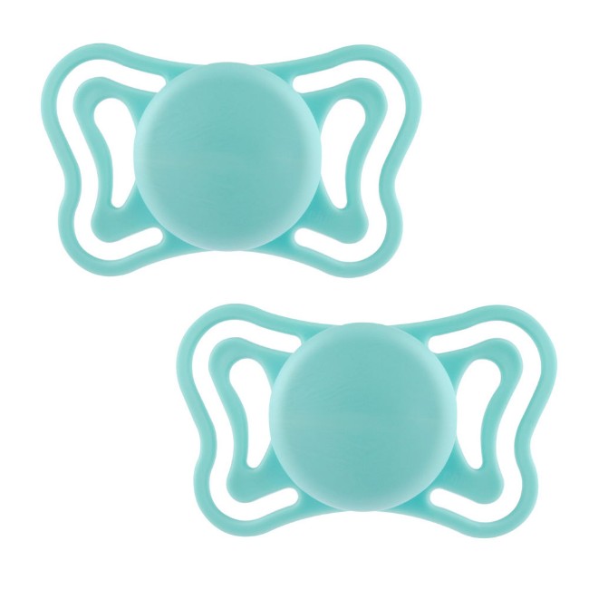 Ciuccio Ciliegia in Silicone 2 Pezzi Rosso E Blu 0-6m Nuby