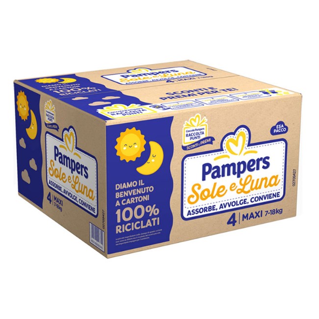 Pampers Pannolini Sole e Luna Esapack taglia 4 - Maxi - 102 pz