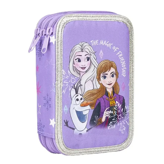 Cerdà Astuccio 3 Zip con Accessori Disney Frozen