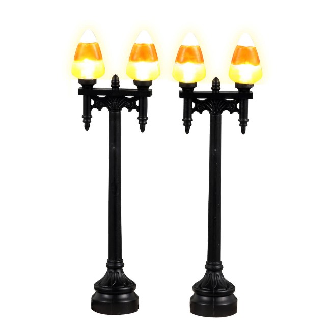 Lemax 34071 Candy Corn Street Light - Set of 2