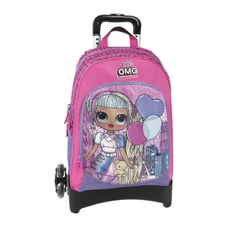 Panini Zaino Trolley Staccabile L.O.L Surprise O.M.G. Lilla/Rosa